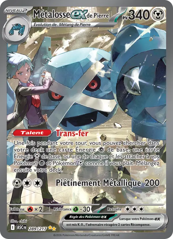 Carte Pokemon 289/217 Métalosse-ex de Pierre Illustration Spéciale Rare | LorenZone