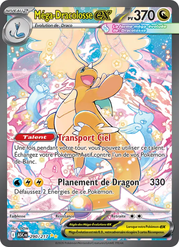 Carte Pokemon 290/217 Méga-Dracolosse-ex Illustration Spéciale Rare | LorenZone