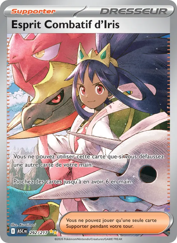 Carte Pokemon 292/217 Esprit Combatif d'Iris Illustration Spéciale Rare | LorenZone