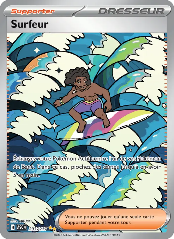 Carte Pokemon 293/217 Surfeur Illustration Spéciale Rare | LorenZone