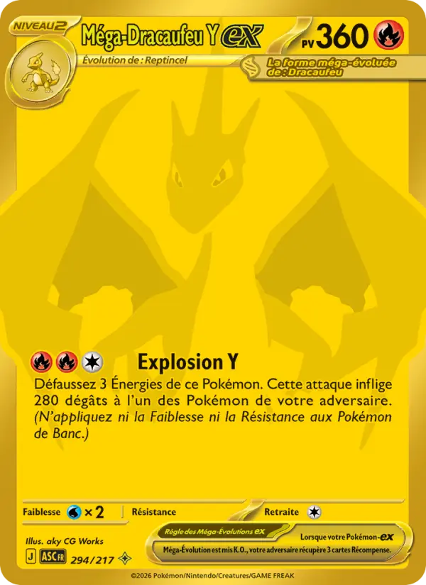 Carte Pokemon 294/217 Méga-Dracaufeu Y-ex Hyper Rare | LorenZone