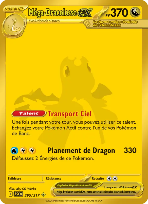Carte Pokemon 295/217 Méga-Dracolosse-ex Hyper Rare | LorenZone