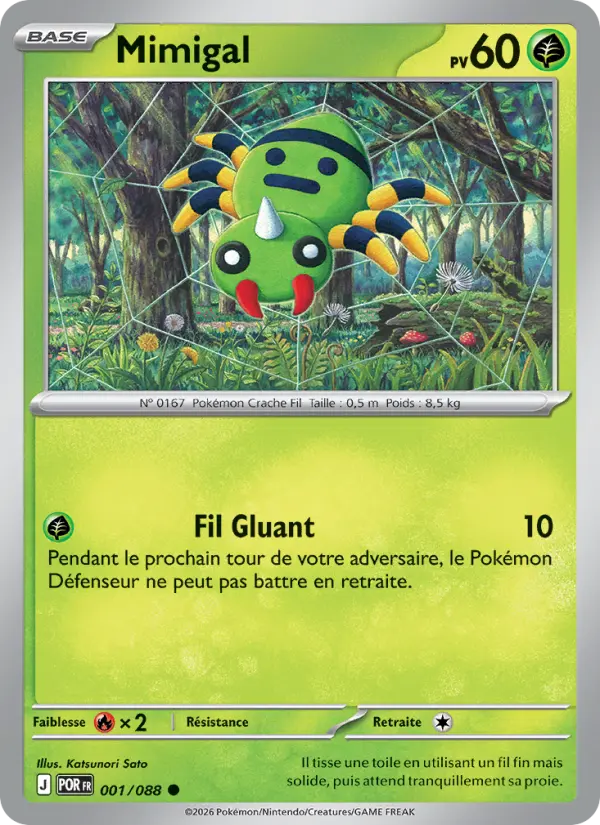 Carte Pokemon 001/088 Mimigal Reverse | LorenZone