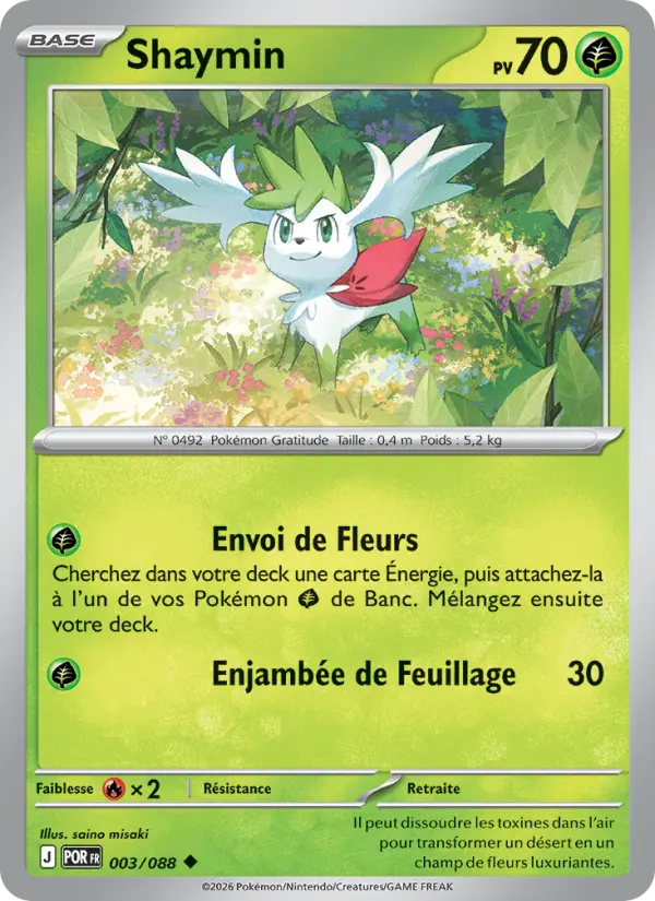 Carte Pokemon 003/088 Shaymin Reverse | LorenZone