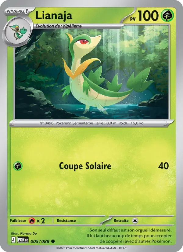 Carte Pokemon 005/088 Lianaja Reverse | LorenZone