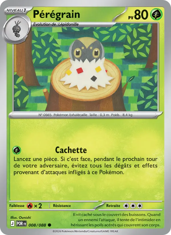 Carte Pokemon 008/088 Pérégrain Reverse | LorenZone