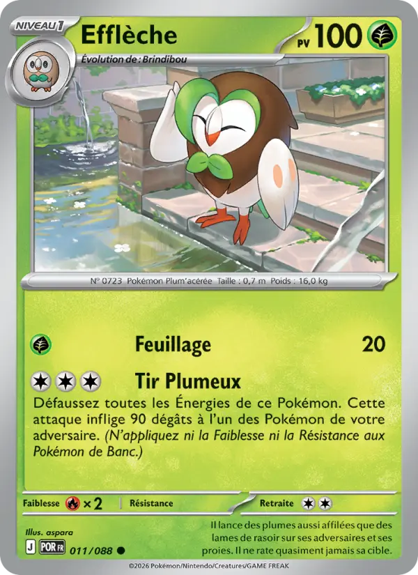 Carte Pokemon 011/088 Efflèche Reverse | LorenZone