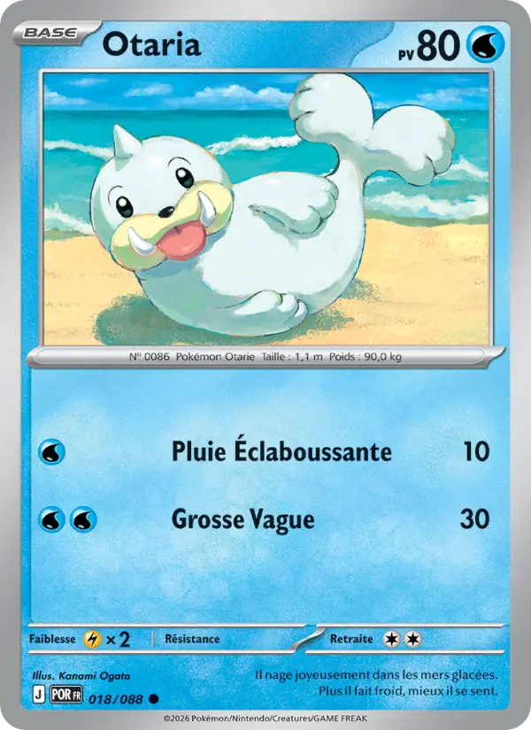 Carte Pokemon 018/088 Otaria Reverse | LorenZone