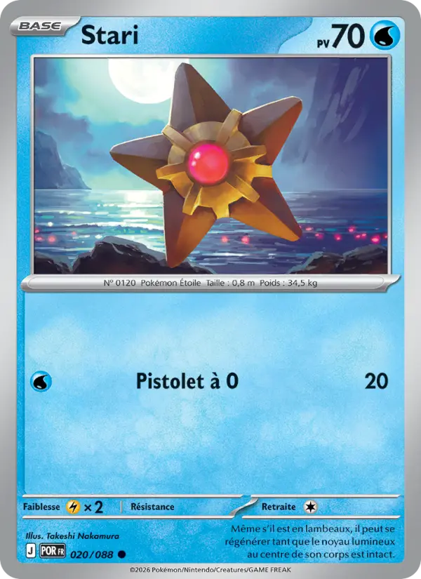 Carte Pokemon 020/088 Stari Reverse | LorenZone