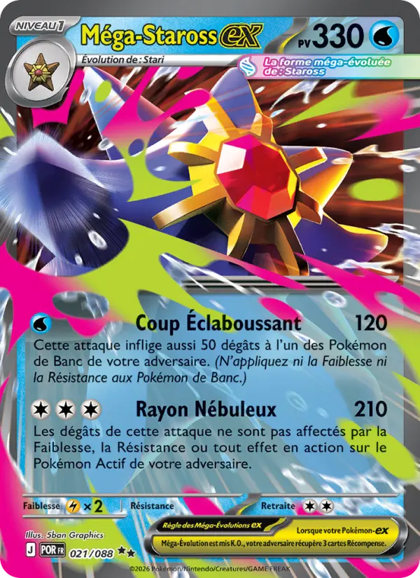 Carte Pokemon 021/088 Méga-Staross-ex Holo | LorenZone