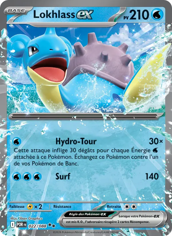 Carte Pokemon 022/088 Lokhlass-ex Holo | LorenZone