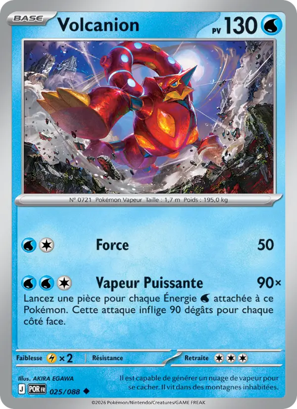 Carte Pokemon 025/088 Volcanion Reverse | LorenZone