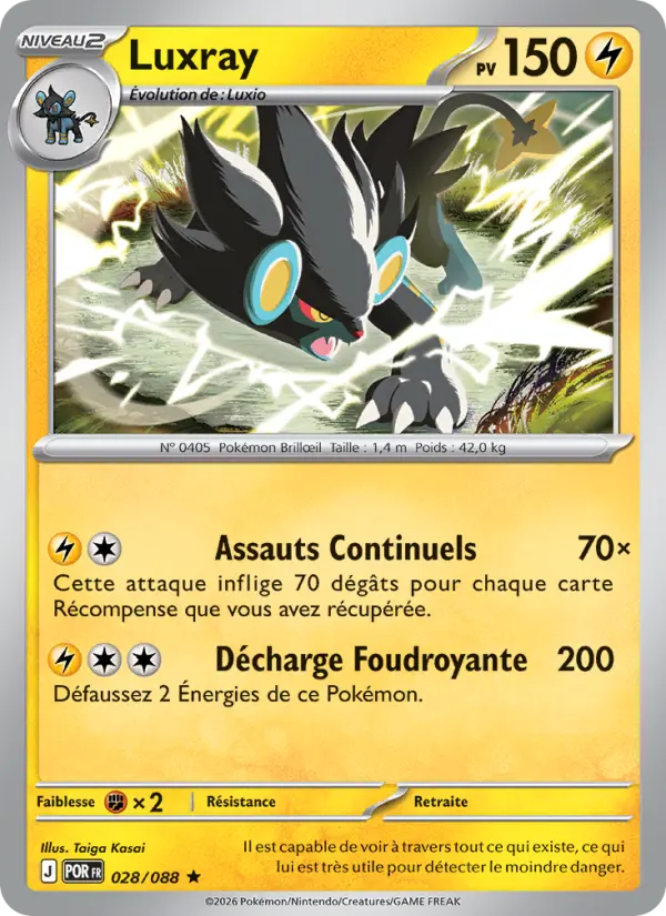 Carte Pokemon 028/088 Luxray Reverse | LorenZone