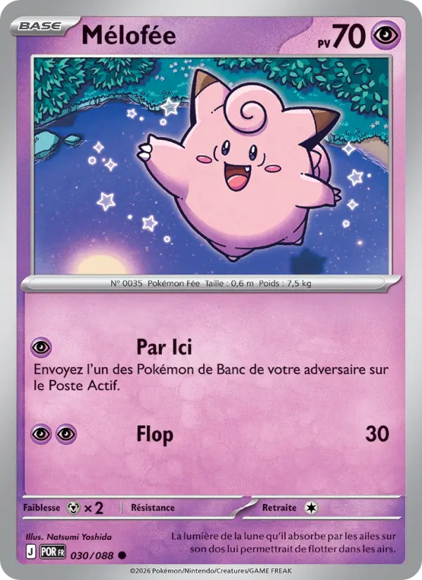 Carte Pokemon 030/088 Mélofée Reverse | LorenZone
