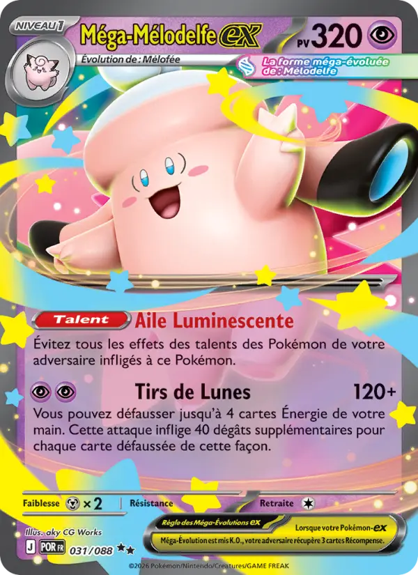 Carte Pokemon 031/088 Méga-Mélodelfe-ex Holo | LorenZone