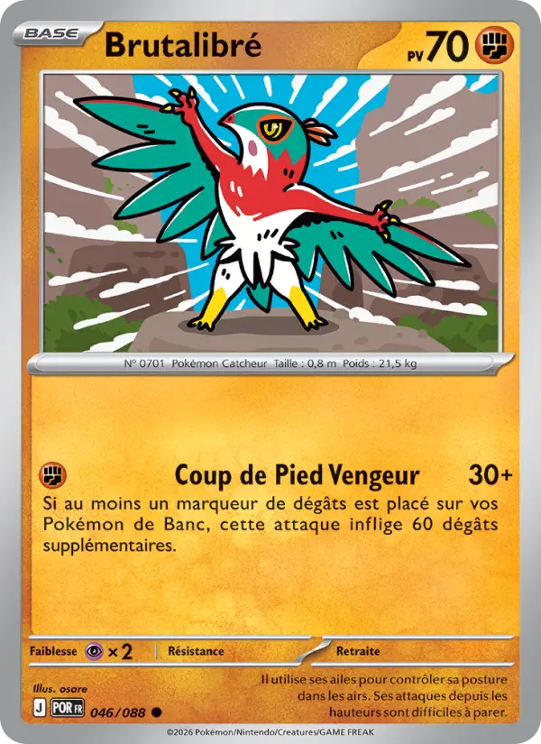 Carte Pokemon 046/088 Brutalibré Reverse | LorenZone