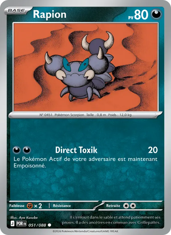 Carte Pokemon 051/088 Rapion Reverse | LorenZone