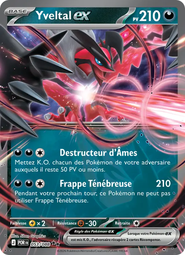 Carte Pokemon 053/088 Yveltal-ex Holo | LorenZone