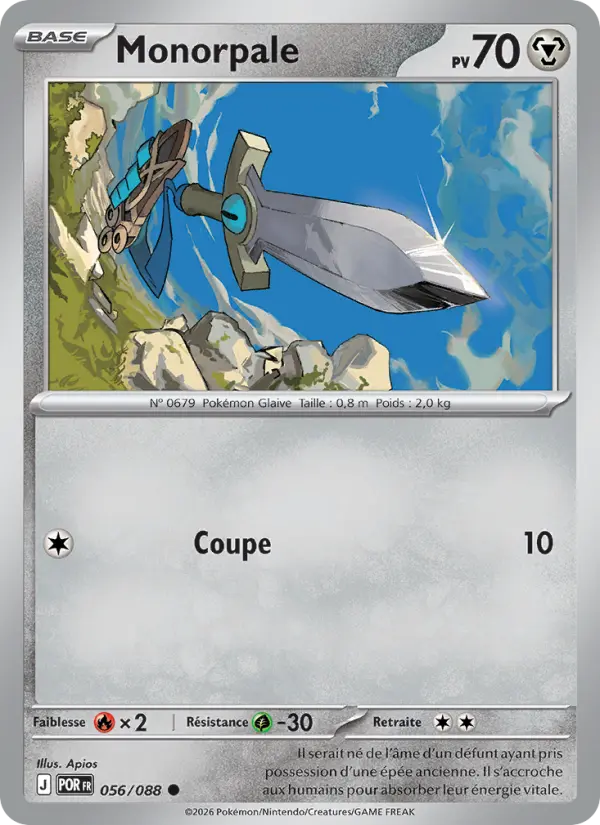 Carte Pokemon 056/088 Monorpale Reverse | LorenZone