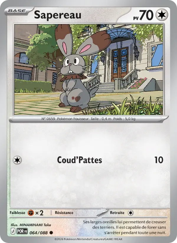 Carte Pokemon 064/088 Sapereau Reverse | LorenZone