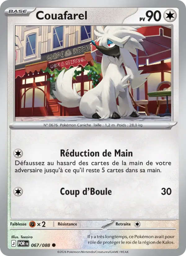Carte Pokemon 067/088 Couafarel Reverse | LorenZone