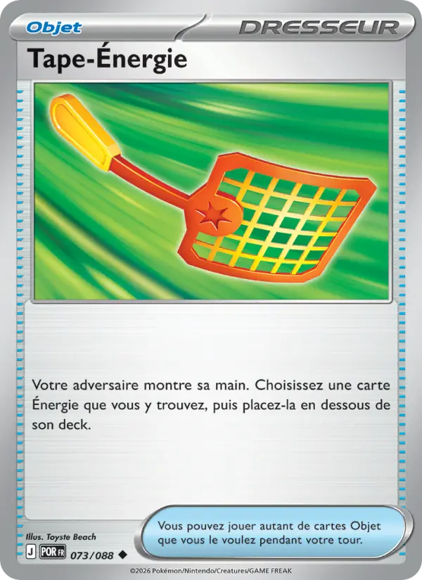 Carte Pokemon 073/088 Tape-Énergie Reverse | LorenZone