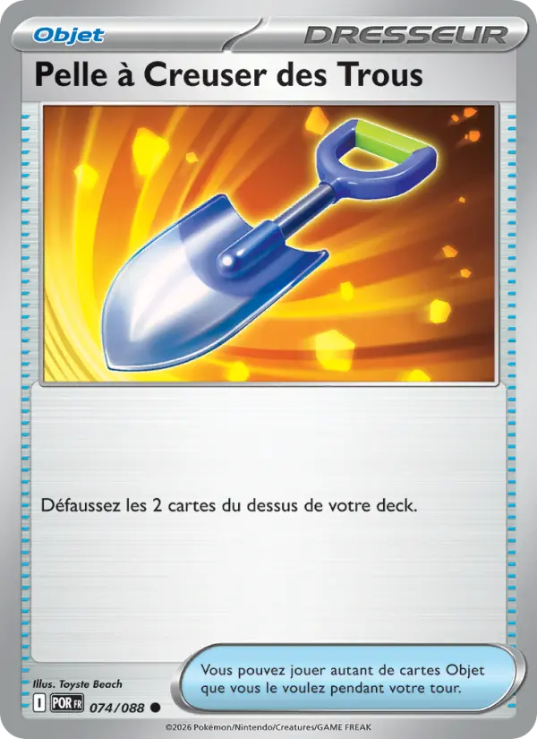 Carte Pokemon 074/088 Pelle à Creuser des Trous Reverse | LorenZone
