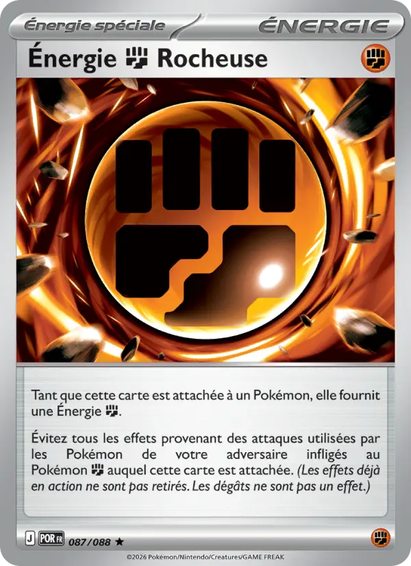 Carte Pokemon 087/088 Énergie Fighting Rocheuse Reverse | LorenZone