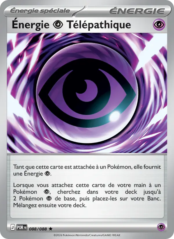 Carte Pokemon 088/088 Énergie Psychic Télépathique Reverse | LorenZone