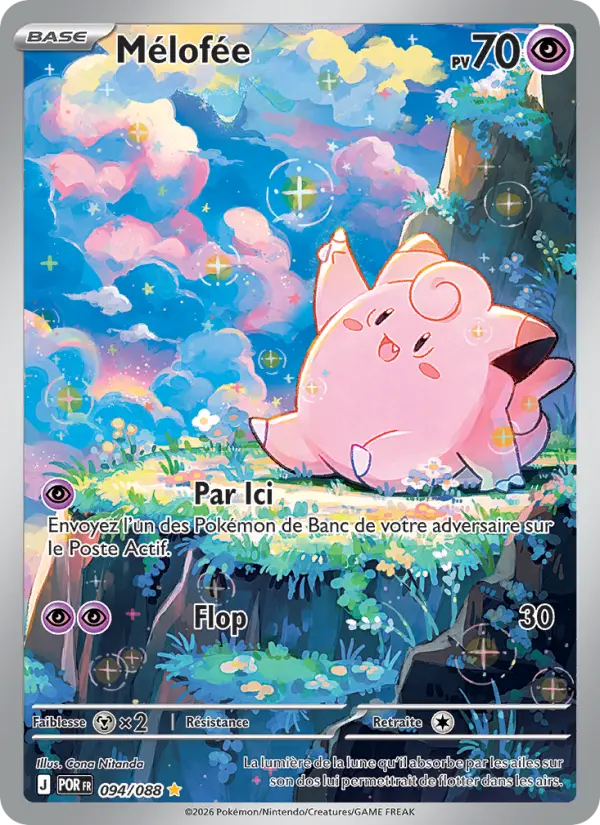 Carte Pokemon 094/088 Mélofée Illustration Rare | LorenZone