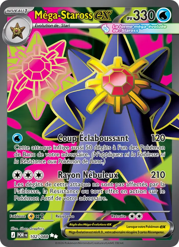 Carte Pokemon 102/088 Méga-Staross-ex Holo | LorenZone