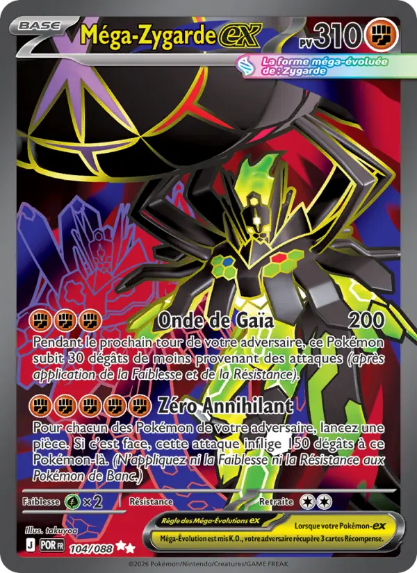 Carte Pokemon 104/088 Méga-Zygarde-ex Holo | LorenZone