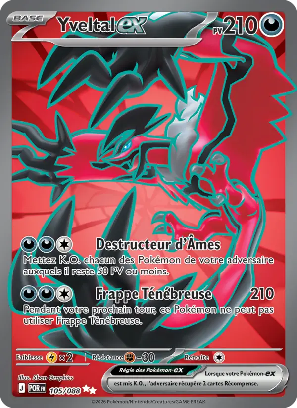 Carte Pokemon 105/088 Yveltal-ex Holo | LorenZone