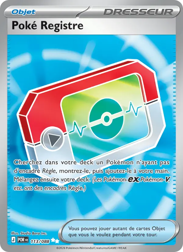 Carte Pokemon 113/088 Poké Registre Holo | LorenZone