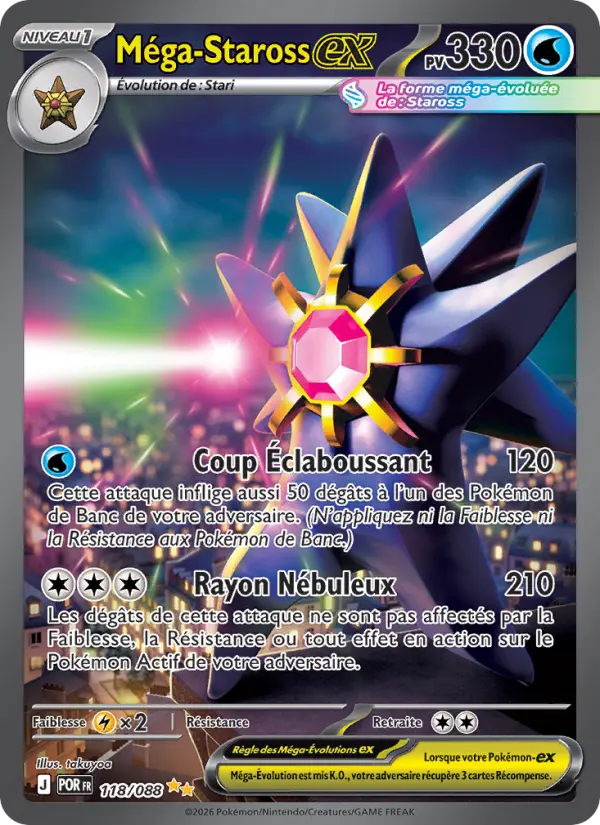 Carte Pokemon 118/088 Méga-Staross-ex Illustration Spéciale Rare | LorenZone