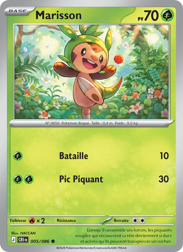 Carte Pokemon 005/086 Marisson | LorenZone