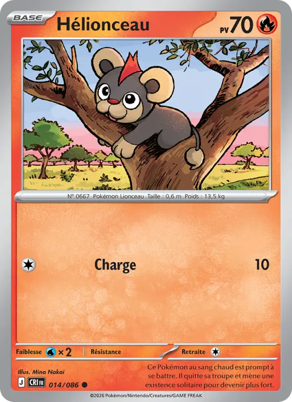 Carte Pokemon 014/086 Hélionceau | LorenZone