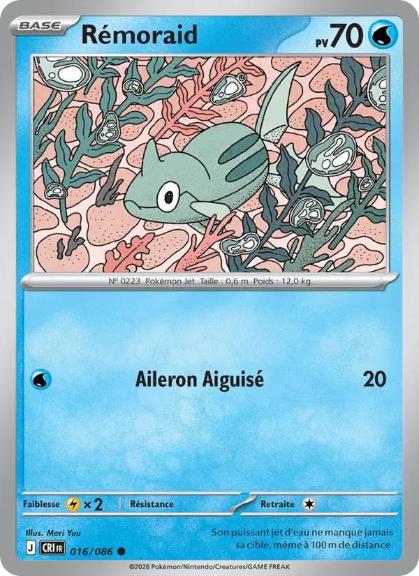 Carte Pokemon 016/086 Rémoraid | LorenZone