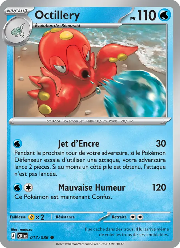 Carte Pokemon 017/086 Octillery | LorenZone