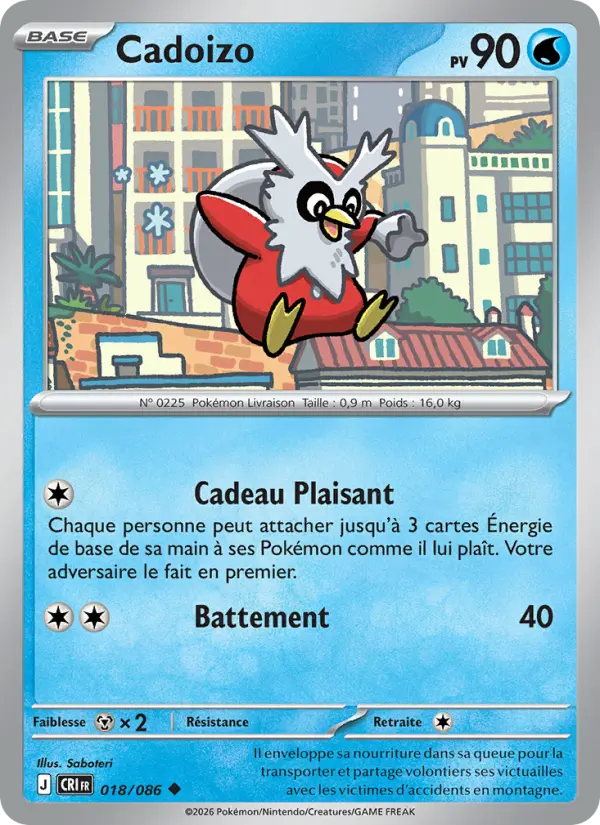 Carte Pokemon 018/086 Cadoizo | LorenZone