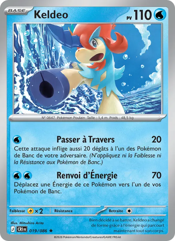 Carte Pokemon 019/086 Keldeo | LorenZone