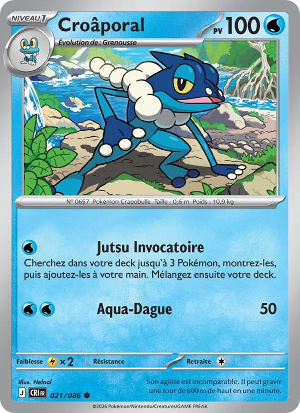 Carte Pokemon 021/086 Croâporal | LorenZone
