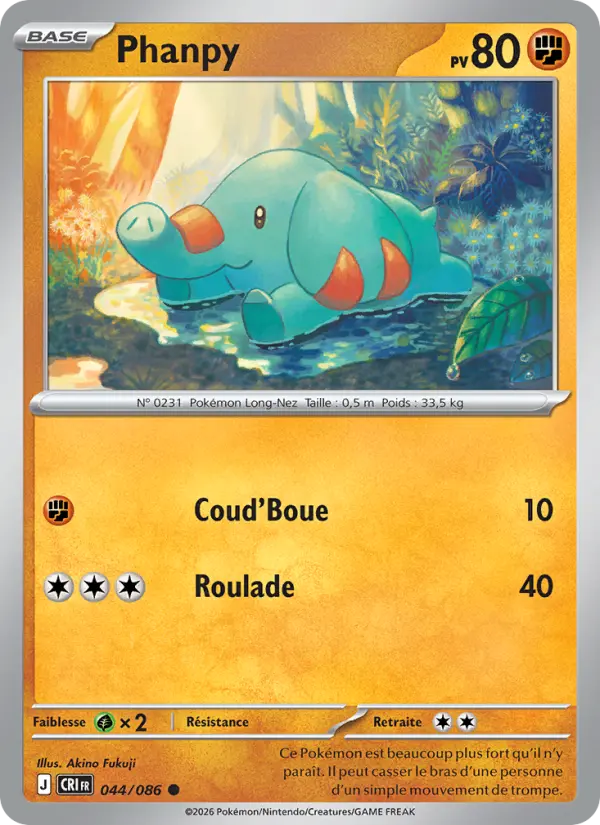 Carte Pokemon 044/086 Phanpy | LorenZone