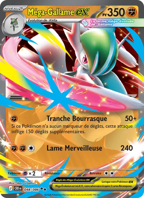 Carte Pokemon 048/086 Méga-Gallame-ex | LorenZone