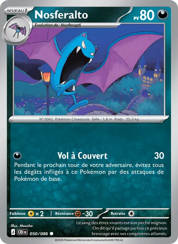 Carte Pokemon 050/086 Nosferalto | LorenZone