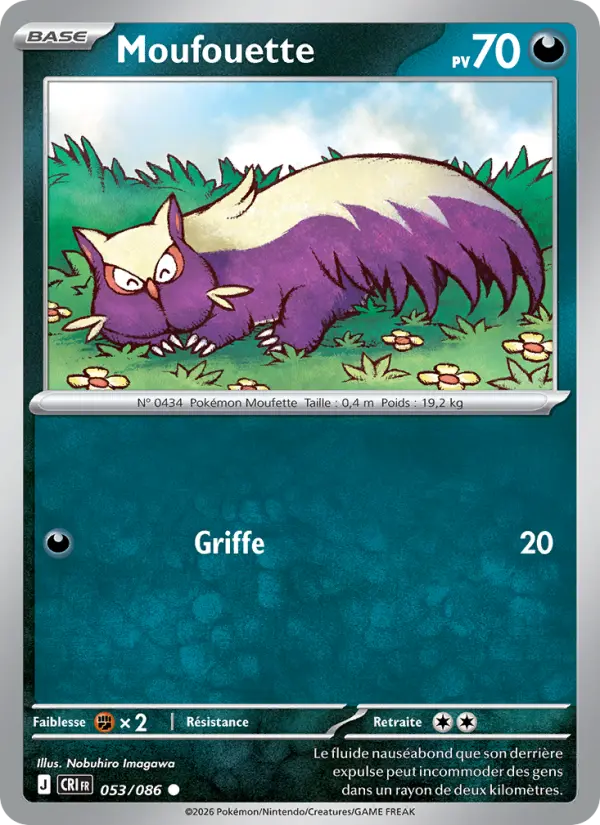 Carte Pokemon 053/086 Moufouette | LorenZone