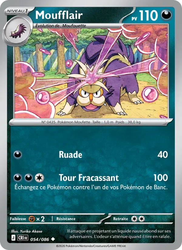 Carte Pokemon 054/086 Moufflair | LorenZone