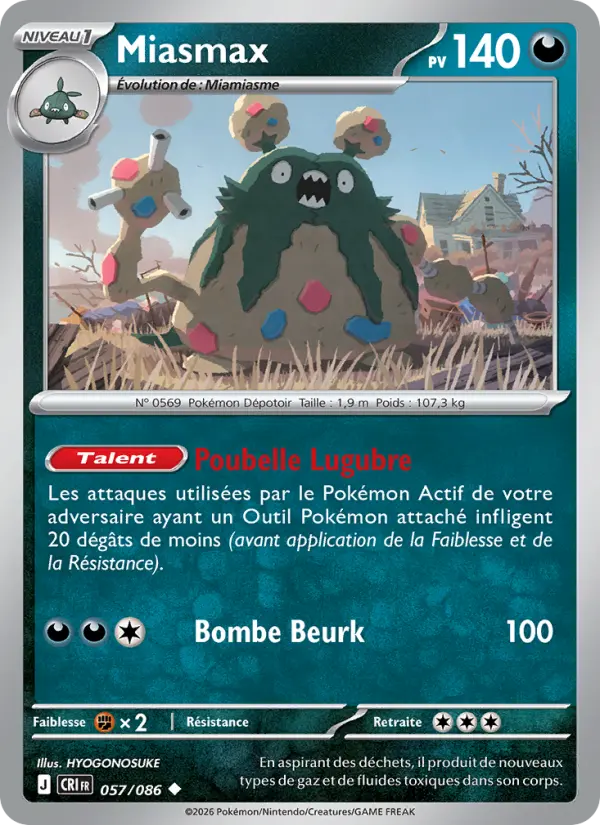 Carte Pokemon 057/086 Miasmax | LorenZone