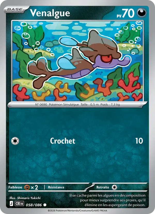 Carte Pokemon 058/086 Venalgue | LorenZone