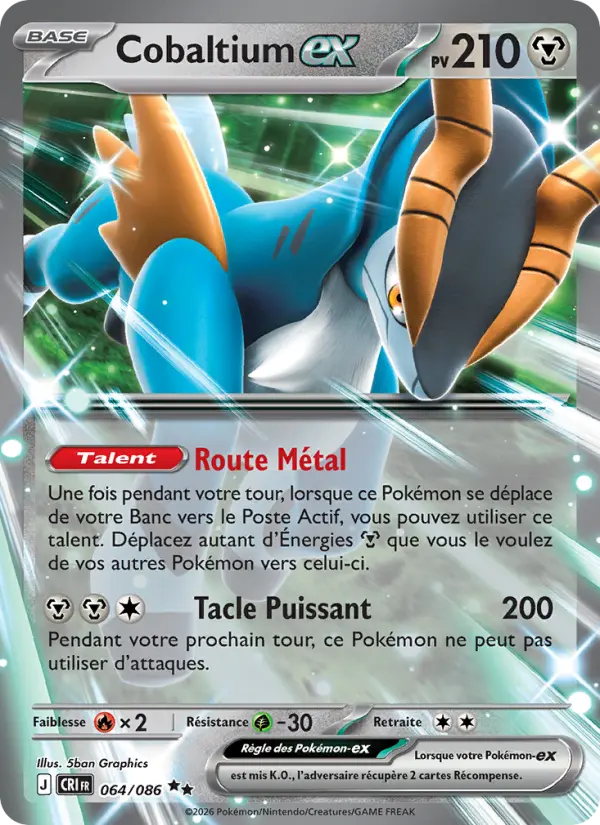 Carte Pokemon 064/086 Cobaltium-ex | LorenZone